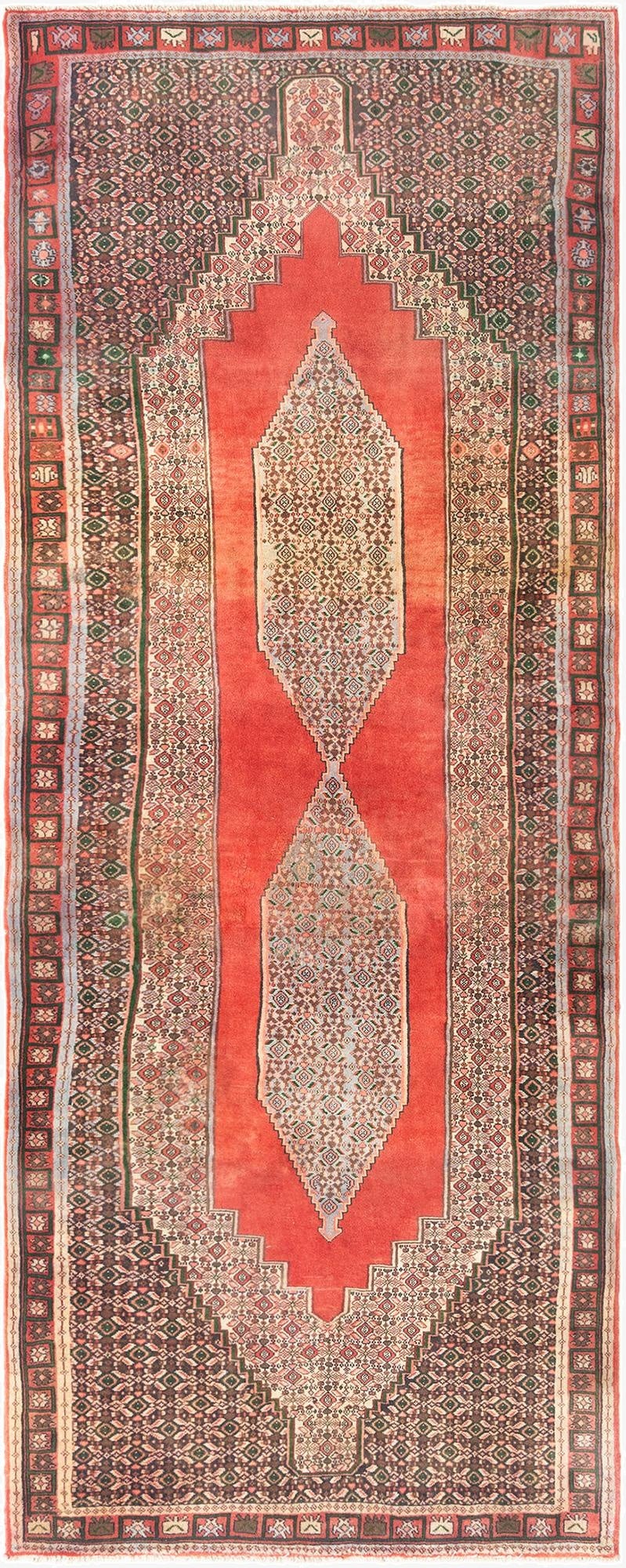 4' x 10' 6 Hamedan Runner Rug