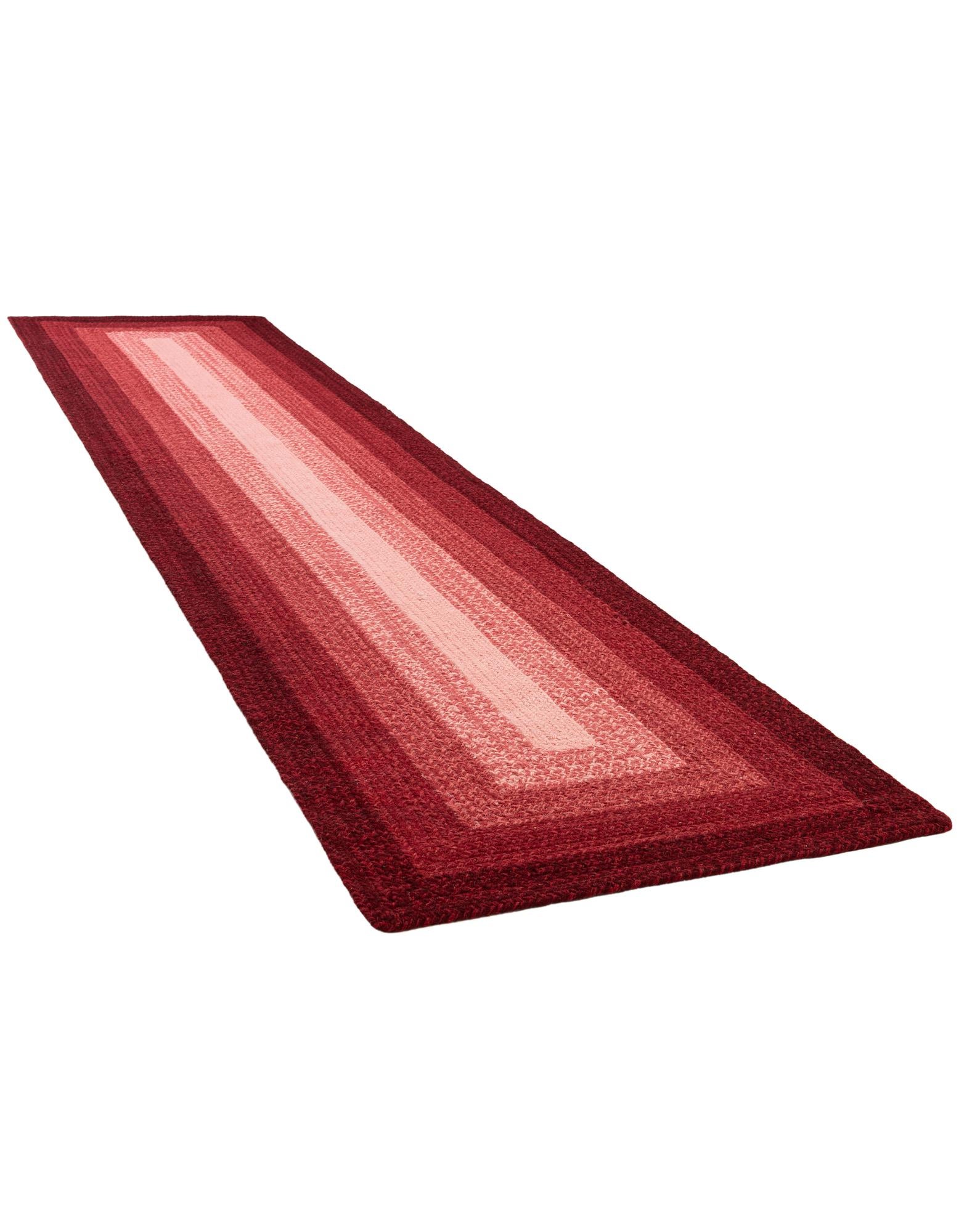 2' 7 x 12' Handmade Hand Braided Wool Runner Rug