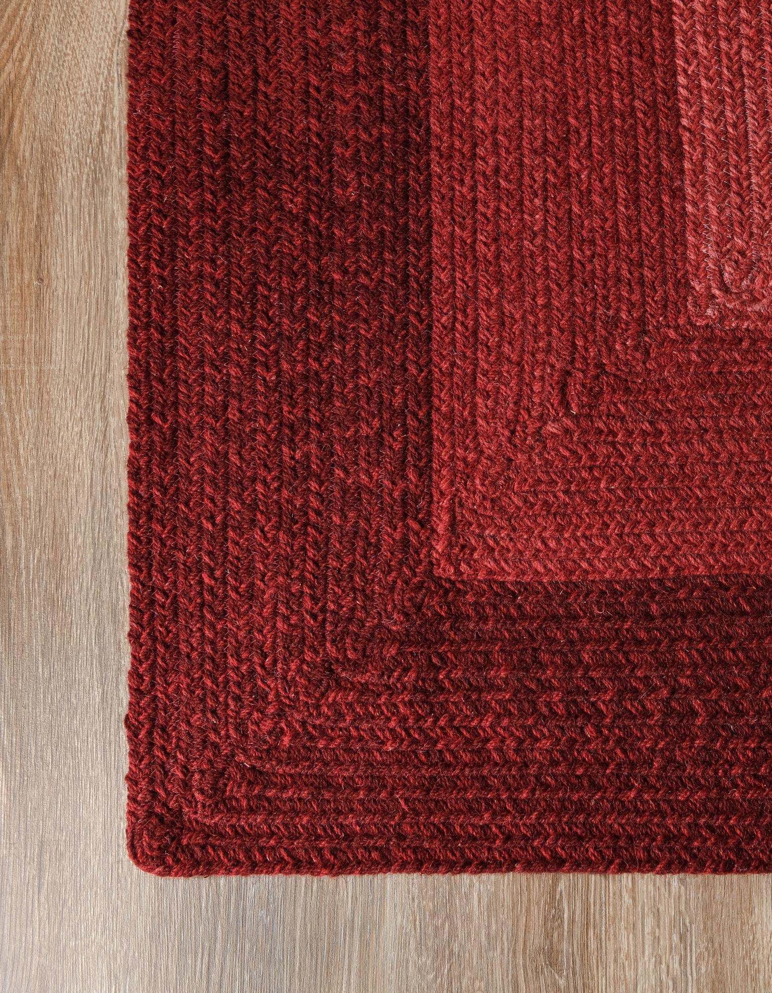 2' x 6' 1 Handmade Hand Braided Wool Runner Rug