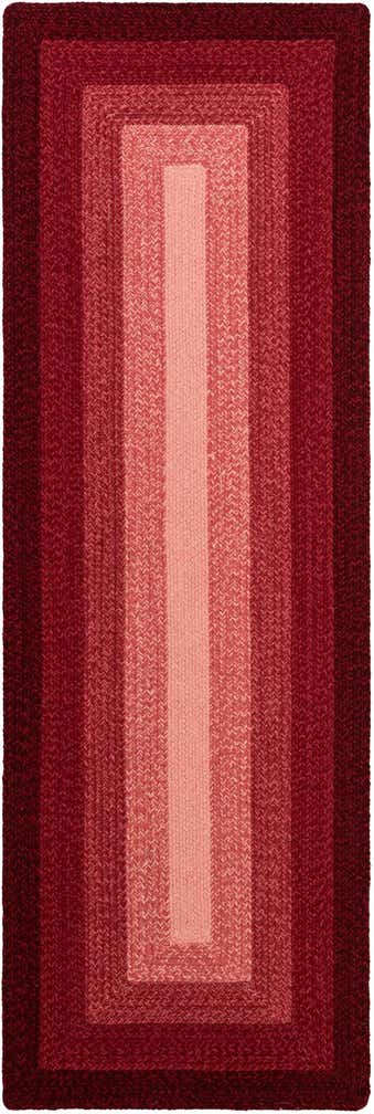 2' 7 x 8' Handmade Hand Braided Wool Runner Rug