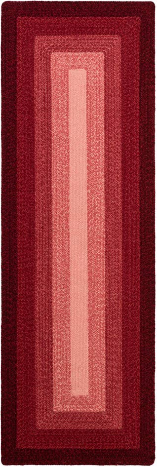 Detail image of 2' 7 x 8' Handmade Hand Braided Wool Runner Rug