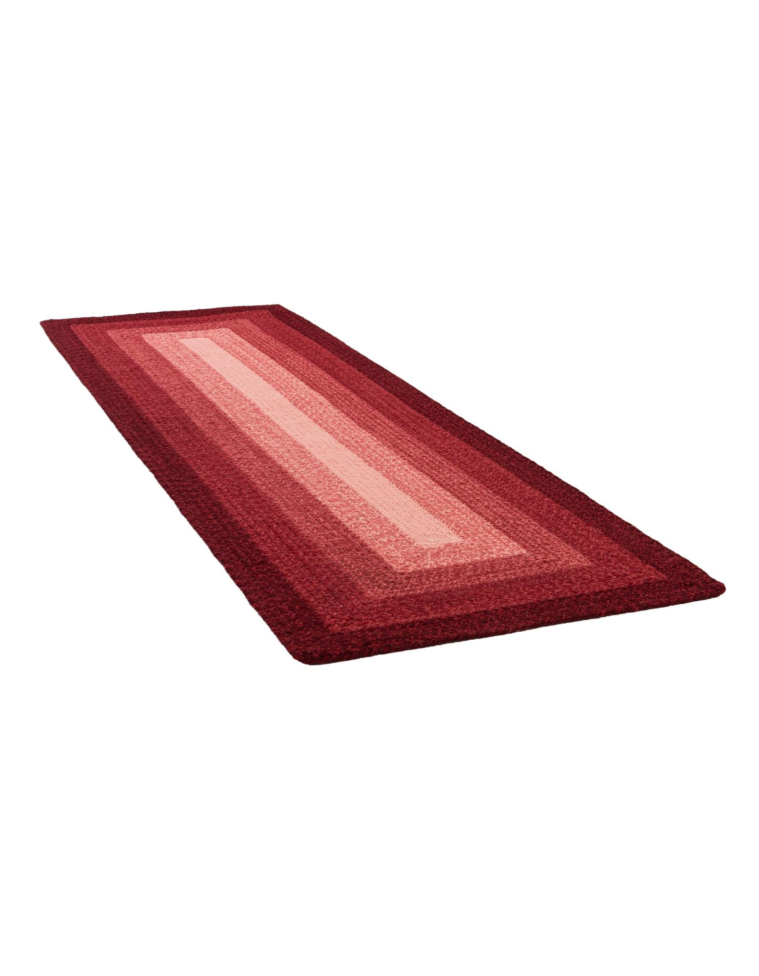 2' 7 x 8' Handmade Hand Braided Wool Runner Rug