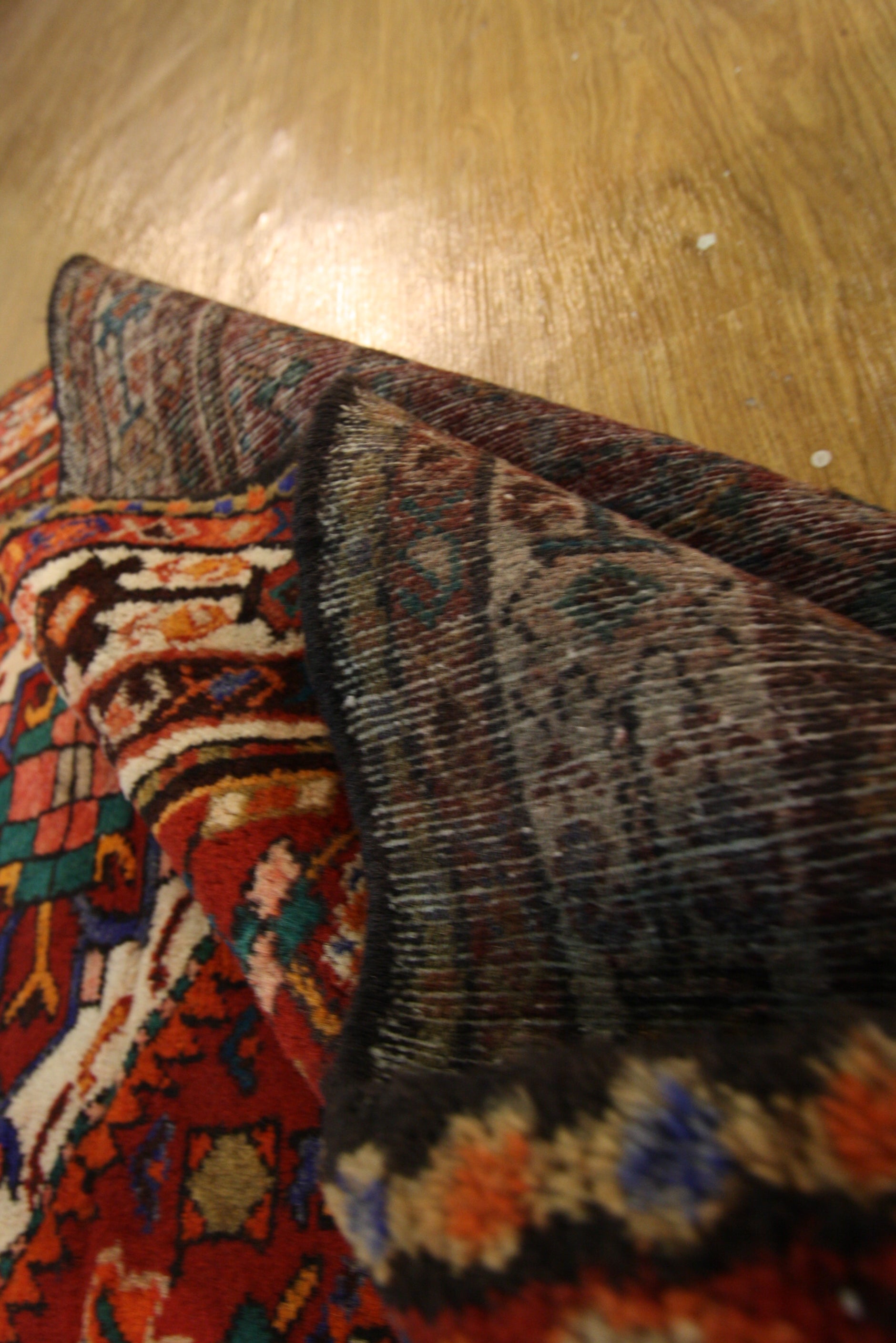3' 5 x 9' 5 Hand Knotted Hossainabad Persian Wool Runner Rug