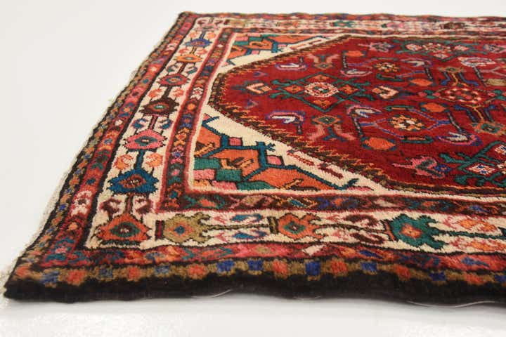 3' 5 x 9' 5 Hand Knotted Hossainabad Persian Wool Runner Rug