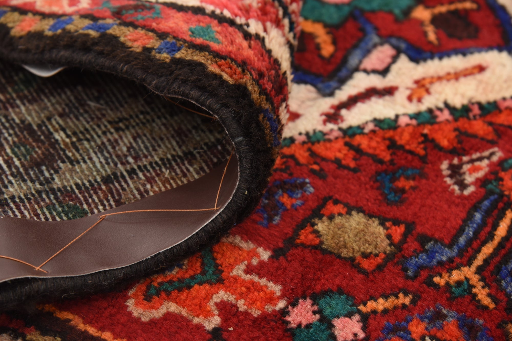 3' 5 x 9' 5 Hand Knotted Hossainabad Persian Wool Runner Rug