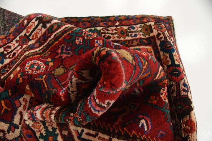 3' 5 x 9' 5 Hand Knotted Hossainabad Persian Wool Runner Rug