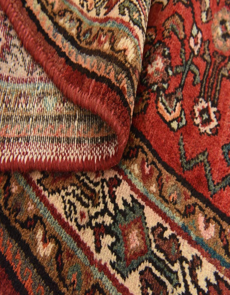 Detail image of 4' 4 x 11'  Hand Knotted Hossainabad Persian Wool Runner Rug
