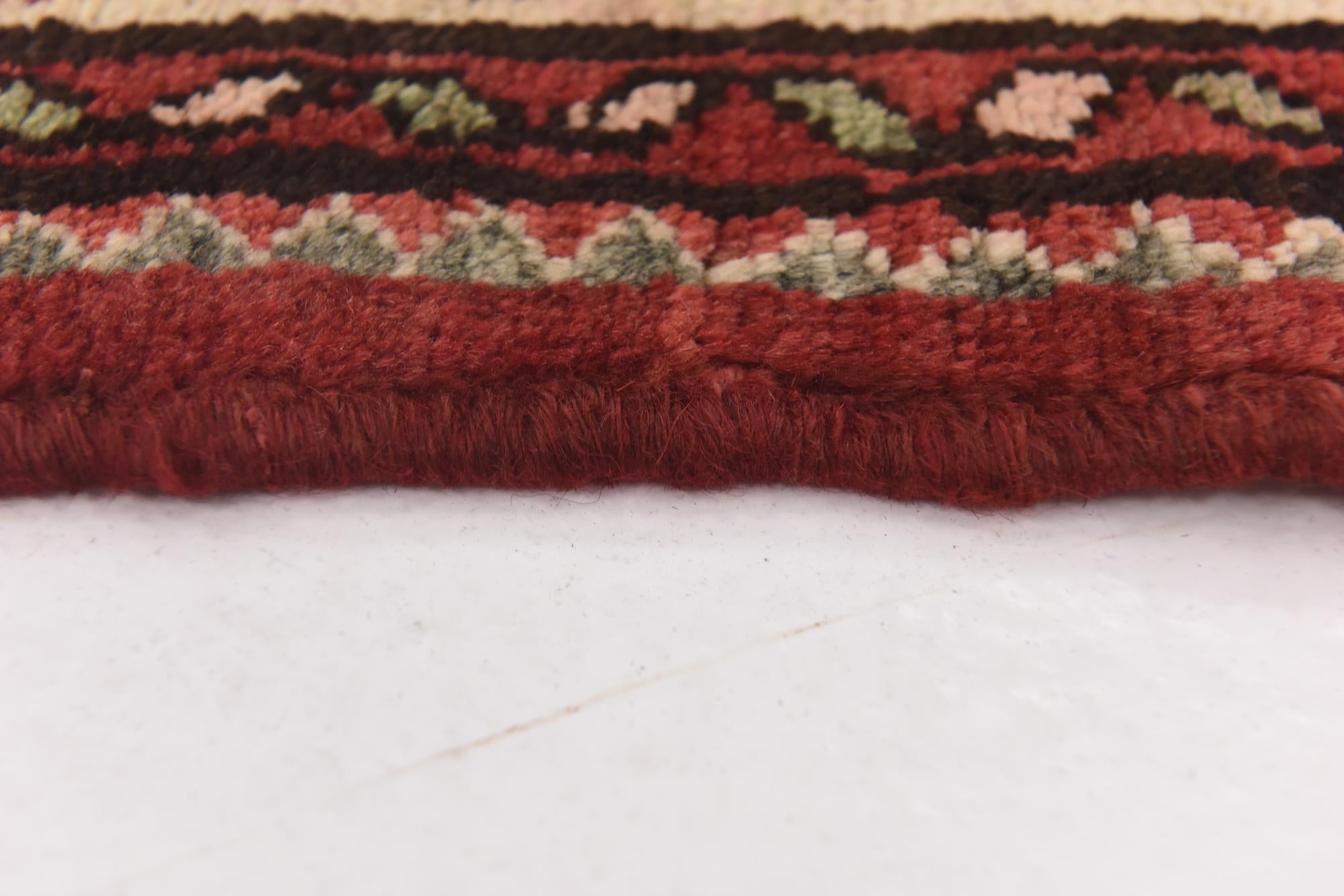 3' 10 x 10' 6 Hand Knotted Hossainabad Persian Wool Runner Rug