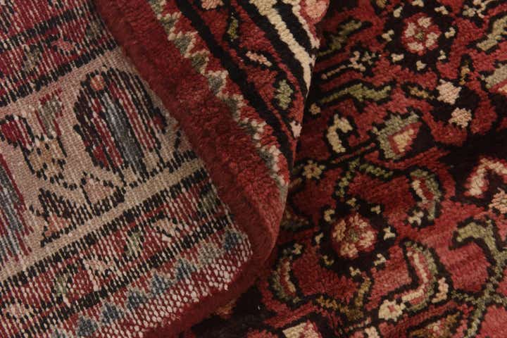 3' 10 x 10' 6 Hand Knotted Hossainabad Persian Wool Runner Rug