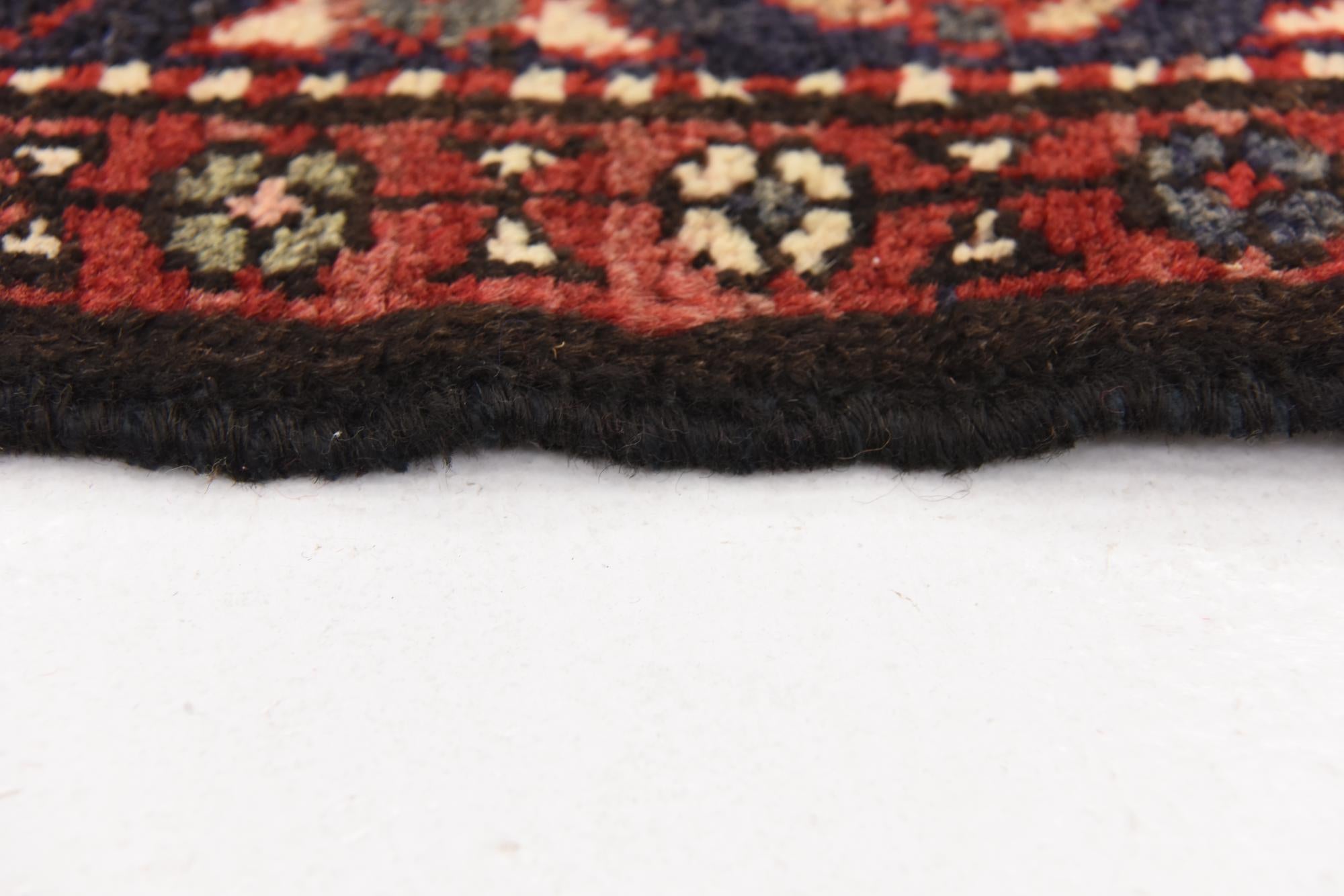 3' 9 x 10' 2 Hand Knotted Hossainabad Persian Wool Runner Rug