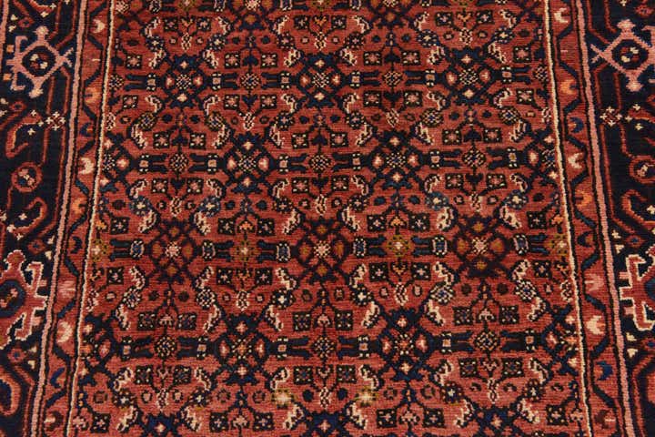 3' 8 x 9' 10 Hand Knotted Hossainabad Persian Wool Runner Rug
