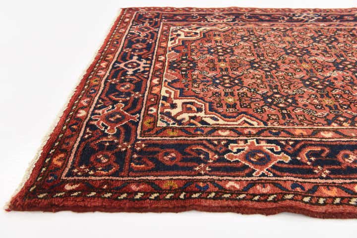 3' 8 x 9' 10 Hand Knotted Hossainabad Persian Wool Runner Rug