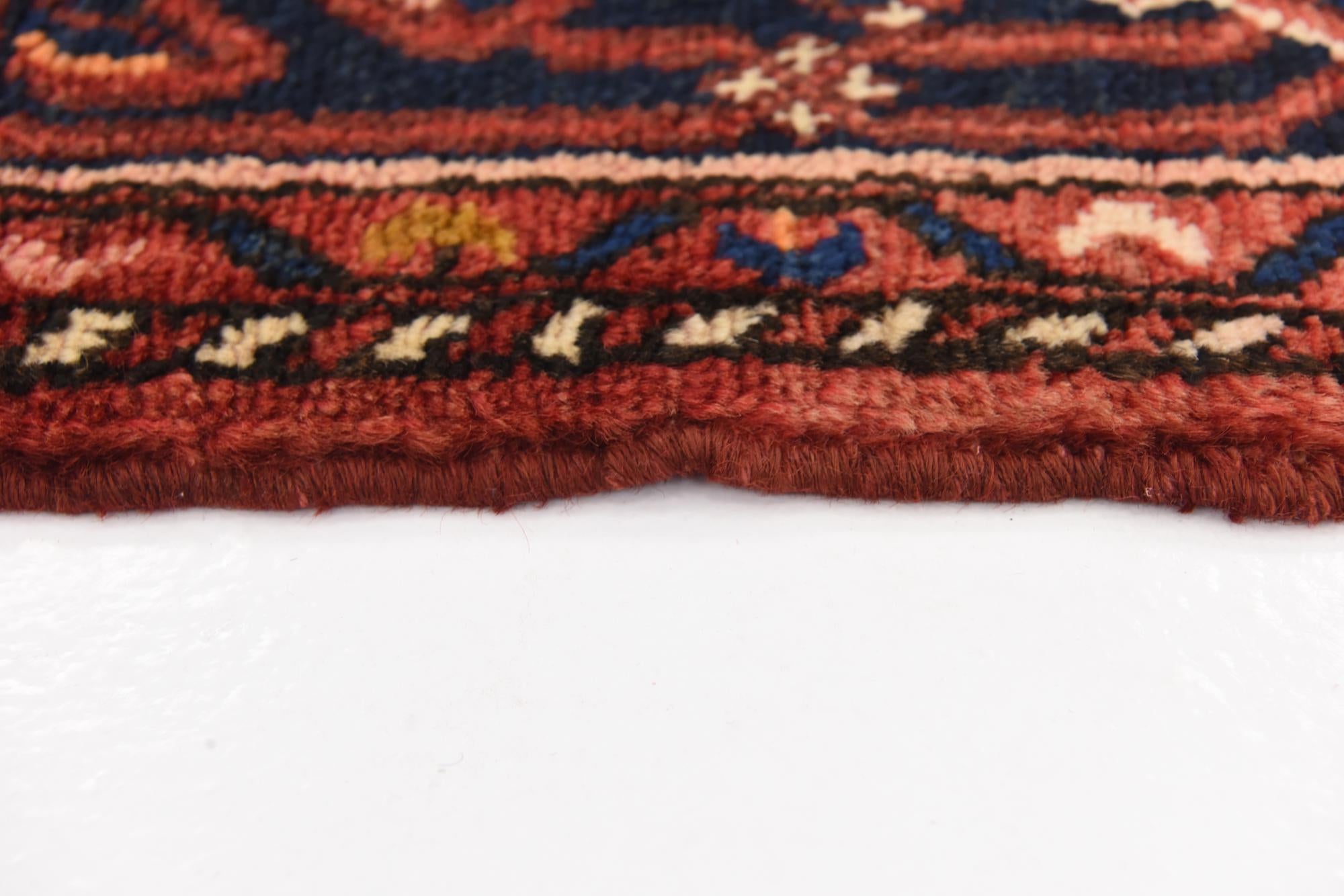 3' 8 x 9' 10 Hand Knotted Hossainabad Persian Wool Runner Rug