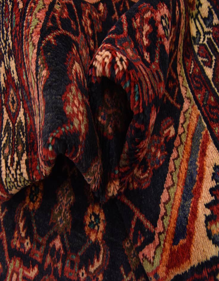 Detail image of 3' 6 x 9' 8  Hand Knotted Hossainabad Persian Wool Runner Rug