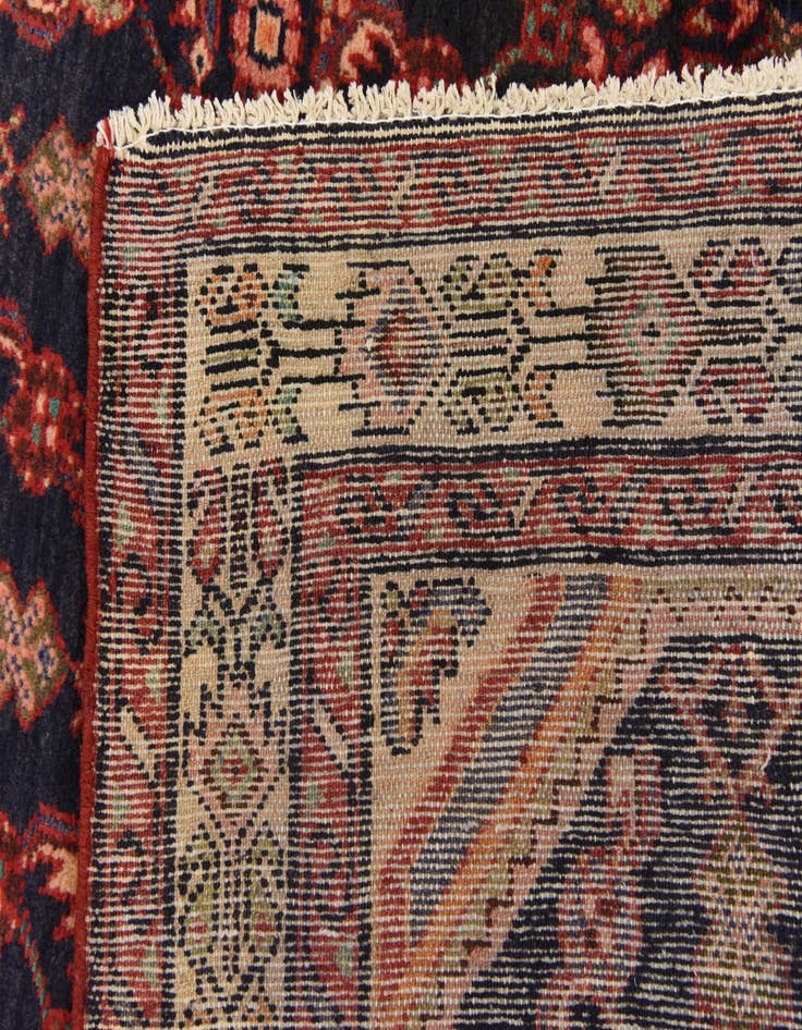 Detail image of 3' 6 x 9' 8  Hand Knotted Hossainabad Persian Wool Runner Rug