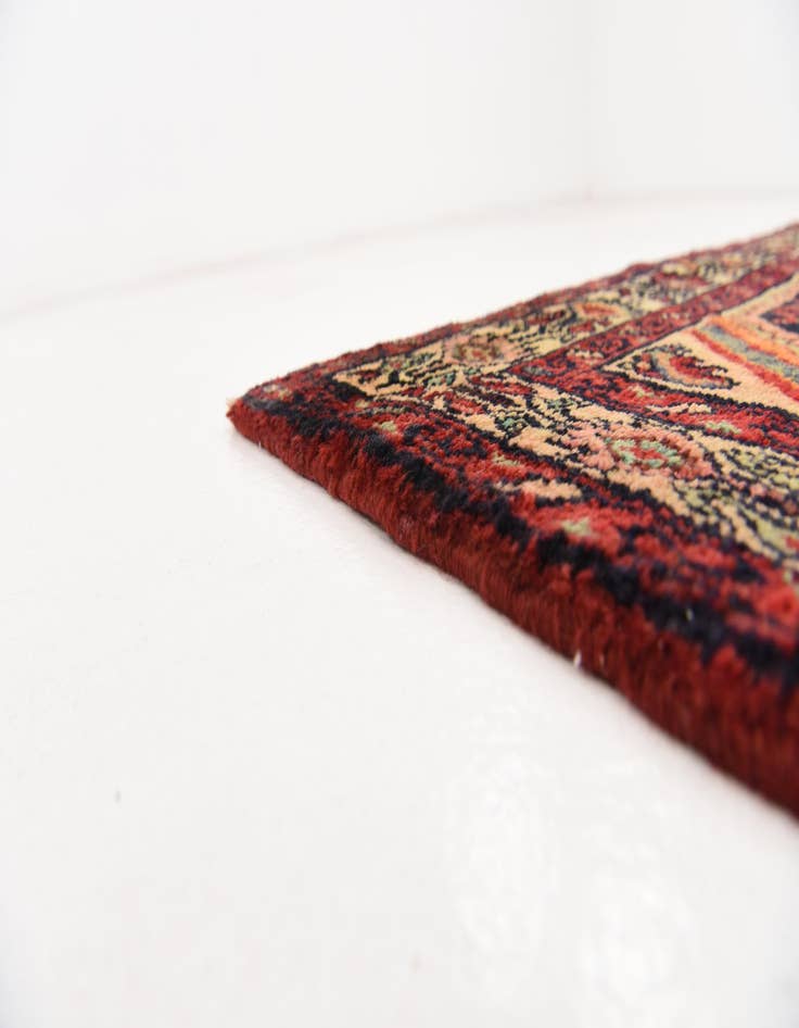 Detail image of 3' 6 x 9' 8  Hand Knotted Hossainabad Persian Wool Runner Rug