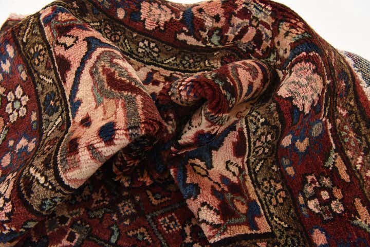 4' x 9' 7 Hand Knotted Hossainabad Persian Wool Runner Rug