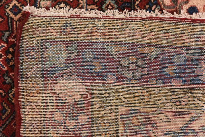 4' x 9' 7 Hand Knotted Hossainabad Persian Wool Runner Rug