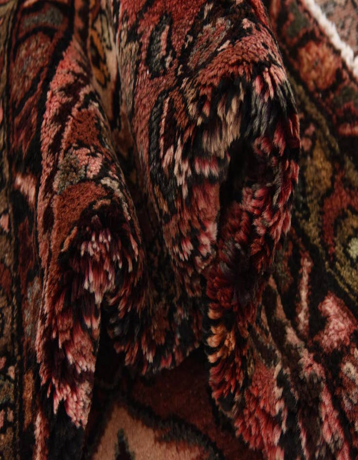 Detail image of 3' 10 x 10' 6  Hand Knotted Hossainabad Persian Wool Runner Rug