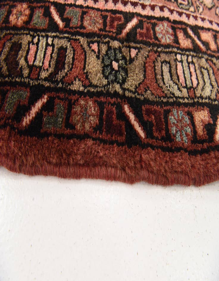 Detail image of 3' 10 x 10' 6  Hand Knotted Hossainabad Persian Wool Runner Rug