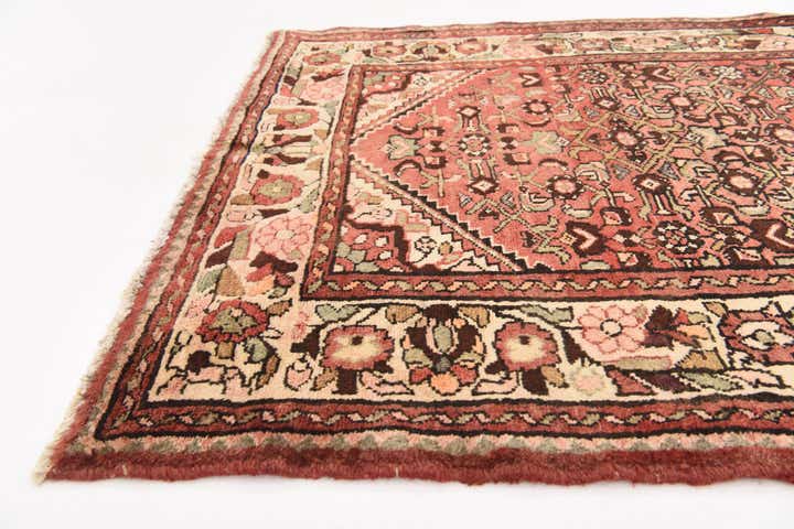3' 6 x 10' 4 Hand Knotted Hossainabad Persian Wool Runner Rug