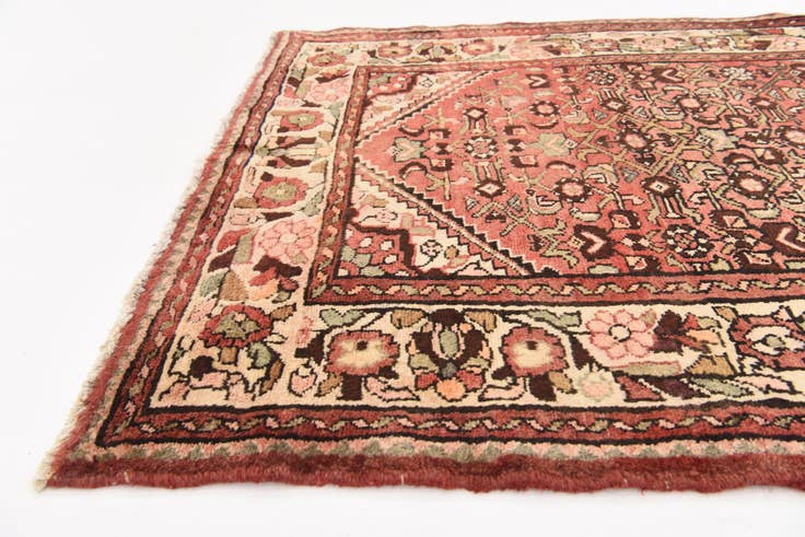 Detail image of 3' 6 x 10' 4 Hand Knotted Hossainabad Persian Wool Runner Rug