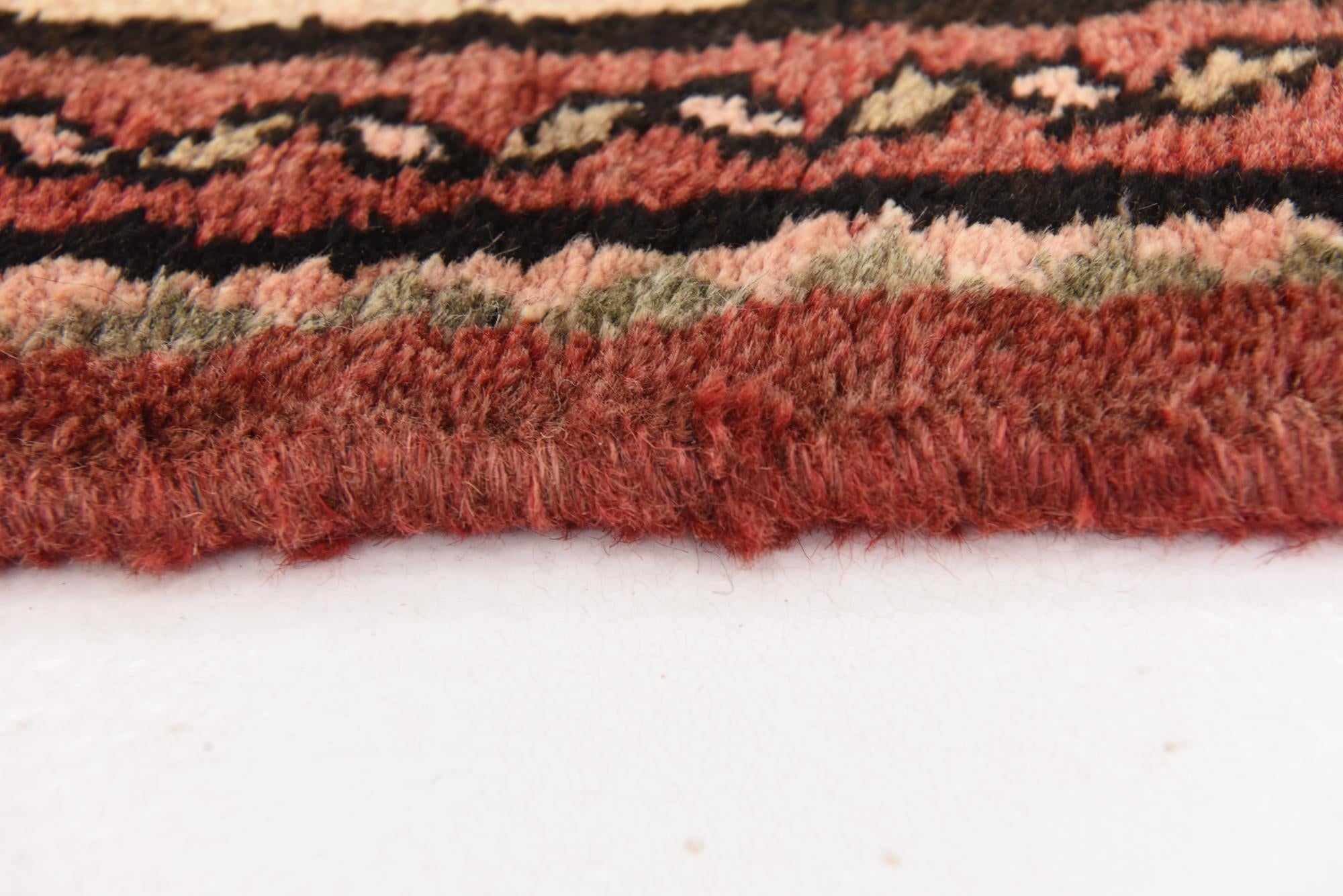 3' 6 x 10' 4 Hand Knotted Hossainabad Persian Wool Runner Rug