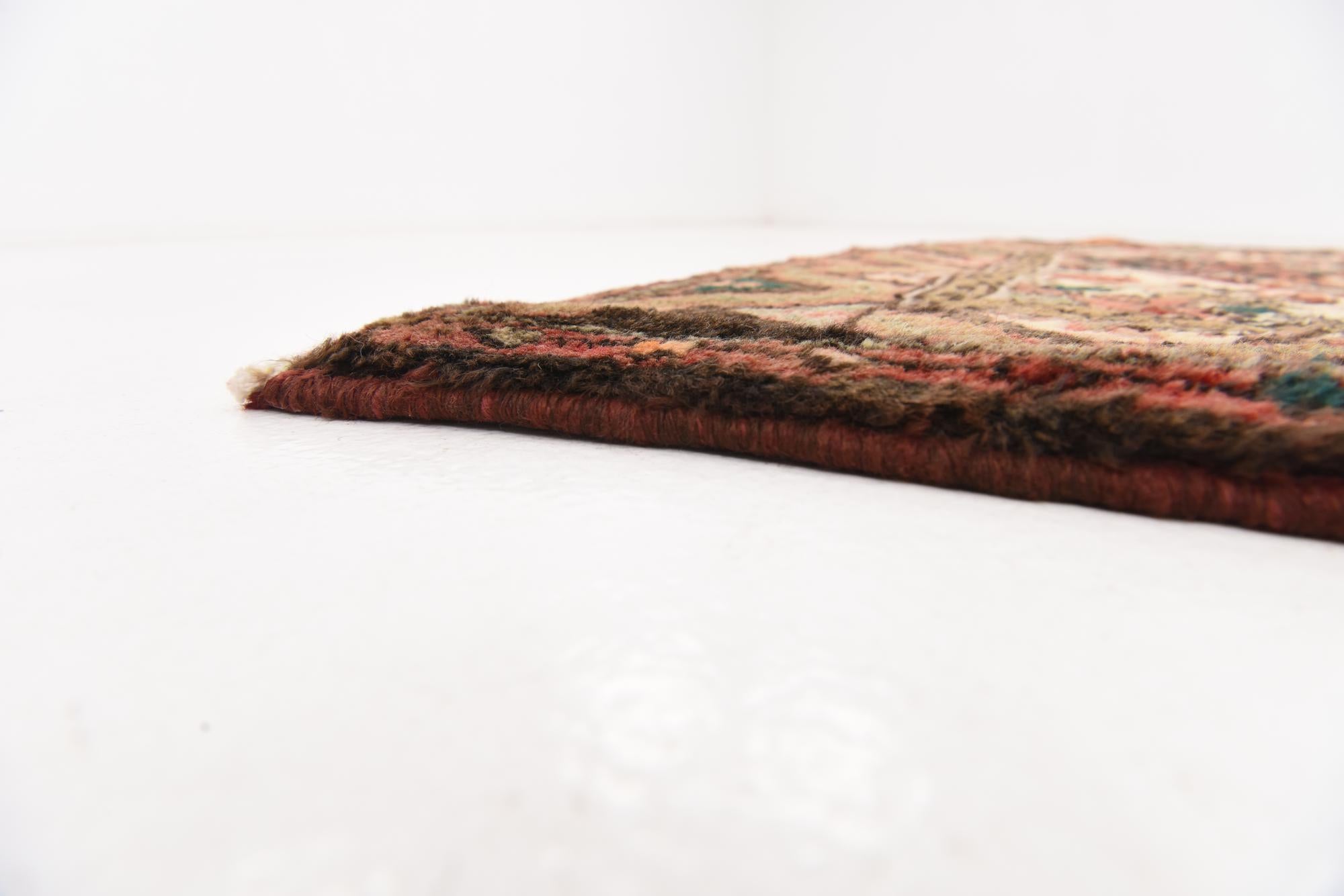 3' 9 x 10' Hand Knotted Hossainabad Persian Wool Runner Rug