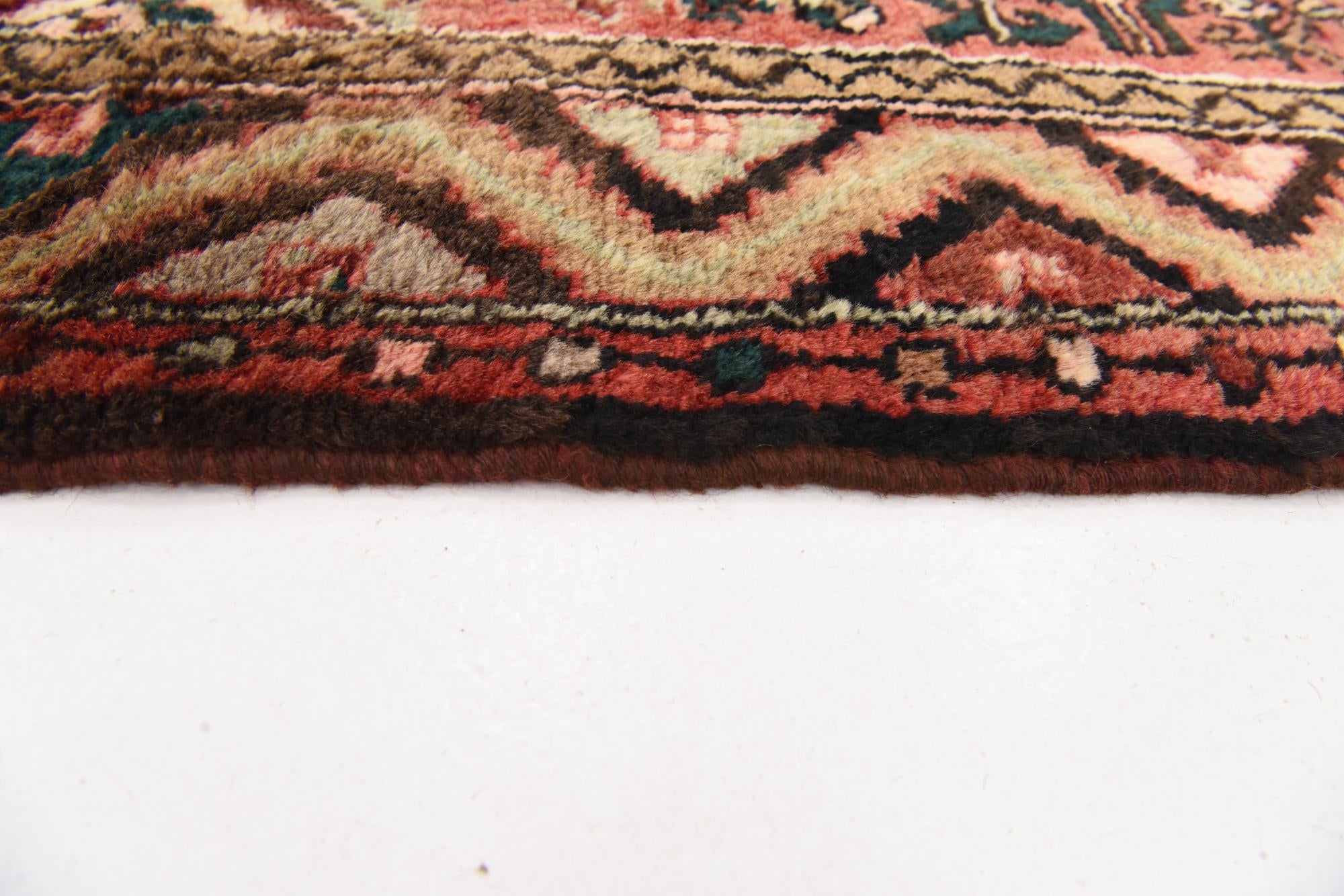 3' 9 x 10' Hand Knotted Hossainabad Persian Wool Runner Rug