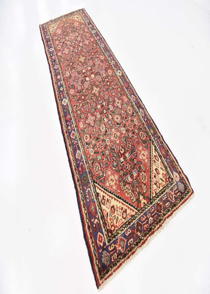 3' 8 x 10' 4 Hand Knotted Hossainabad Persian Wool Runner Rug