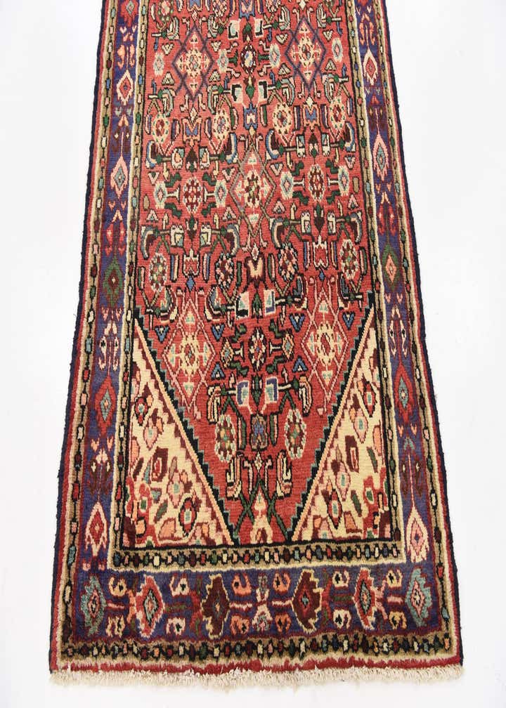 3' 8 x 10' 4 Hand Knotted Hossainabad Persian Wool Runner Rug