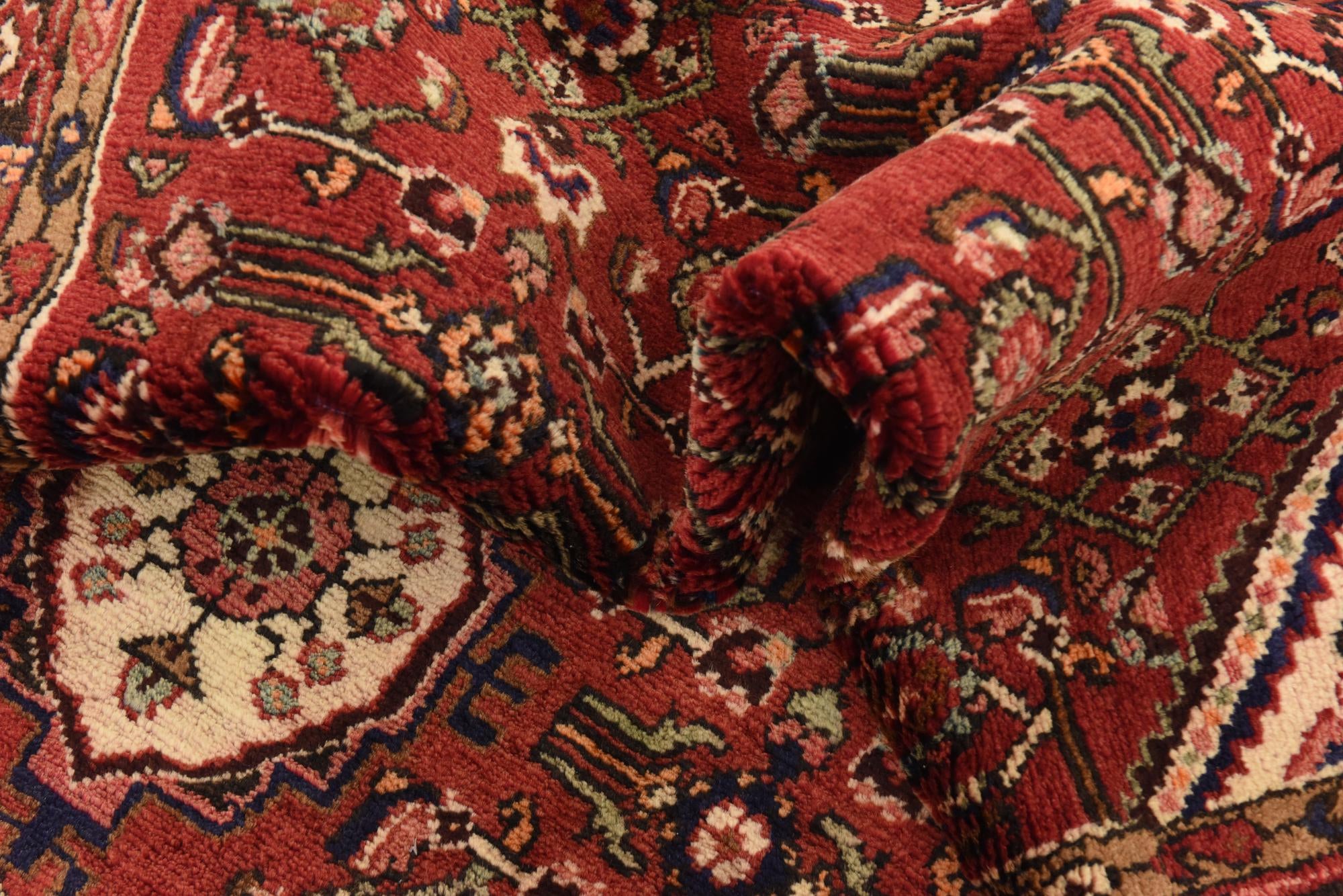 3' 8 x 9' 9 Hand Knotted Hossainabad Persian Wool Runner Rug