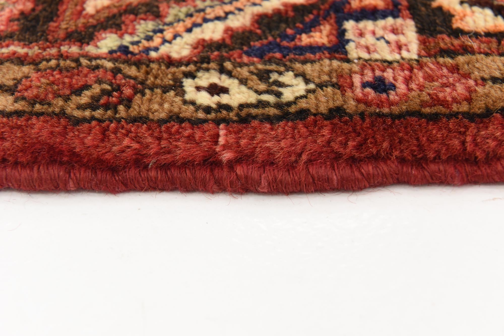 3' 8 x 9' 9 Hand Knotted Hossainabad Persian Wool Runner Rug
