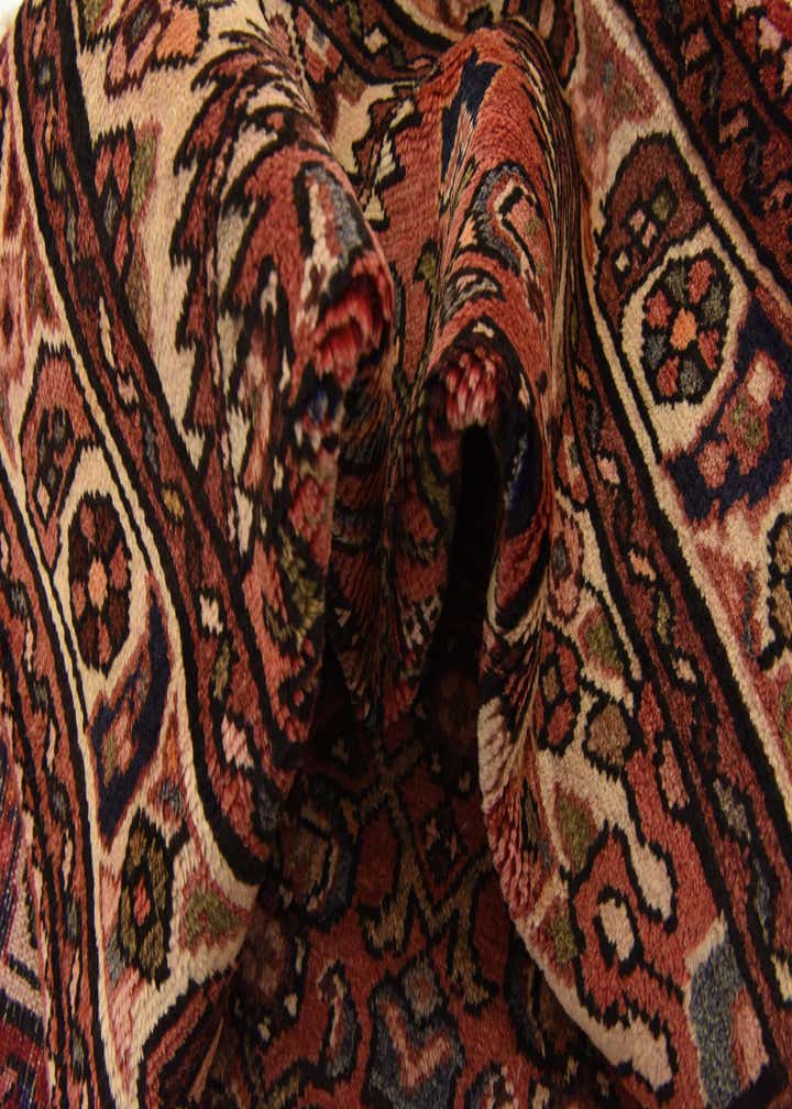 3' 9 x 10' 4 Hand Knotted Hossainabad Persian Wool Runner Rug