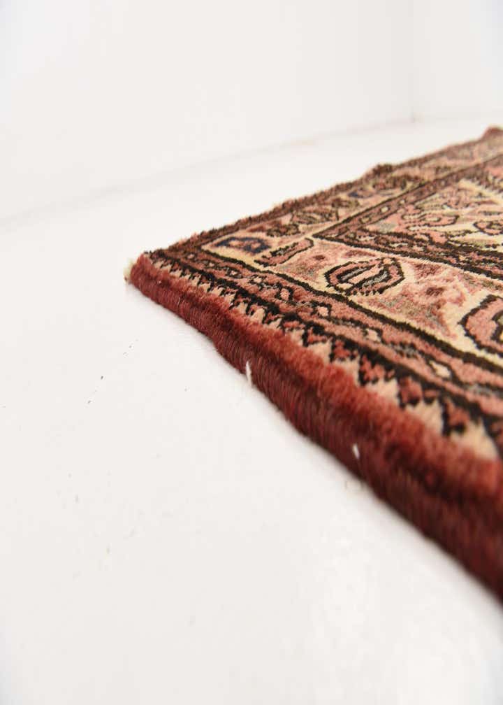 3' 9 x 10' 4 Hand Knotted Hossainabad Persian Wool Runner Rug