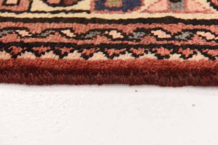 3' 9 x 10' 4 Hand Knotted Hossainabad Persian Wool Runner Rug