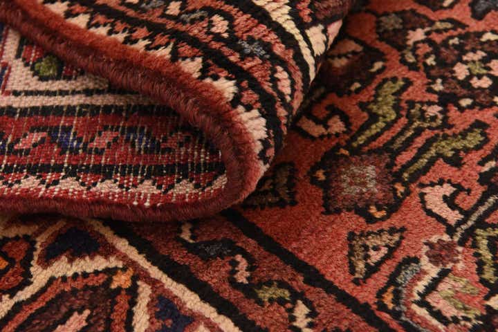 3' 9 x 10' 4 Hand Knotted Hossainabad Persian Wool Runner Rug