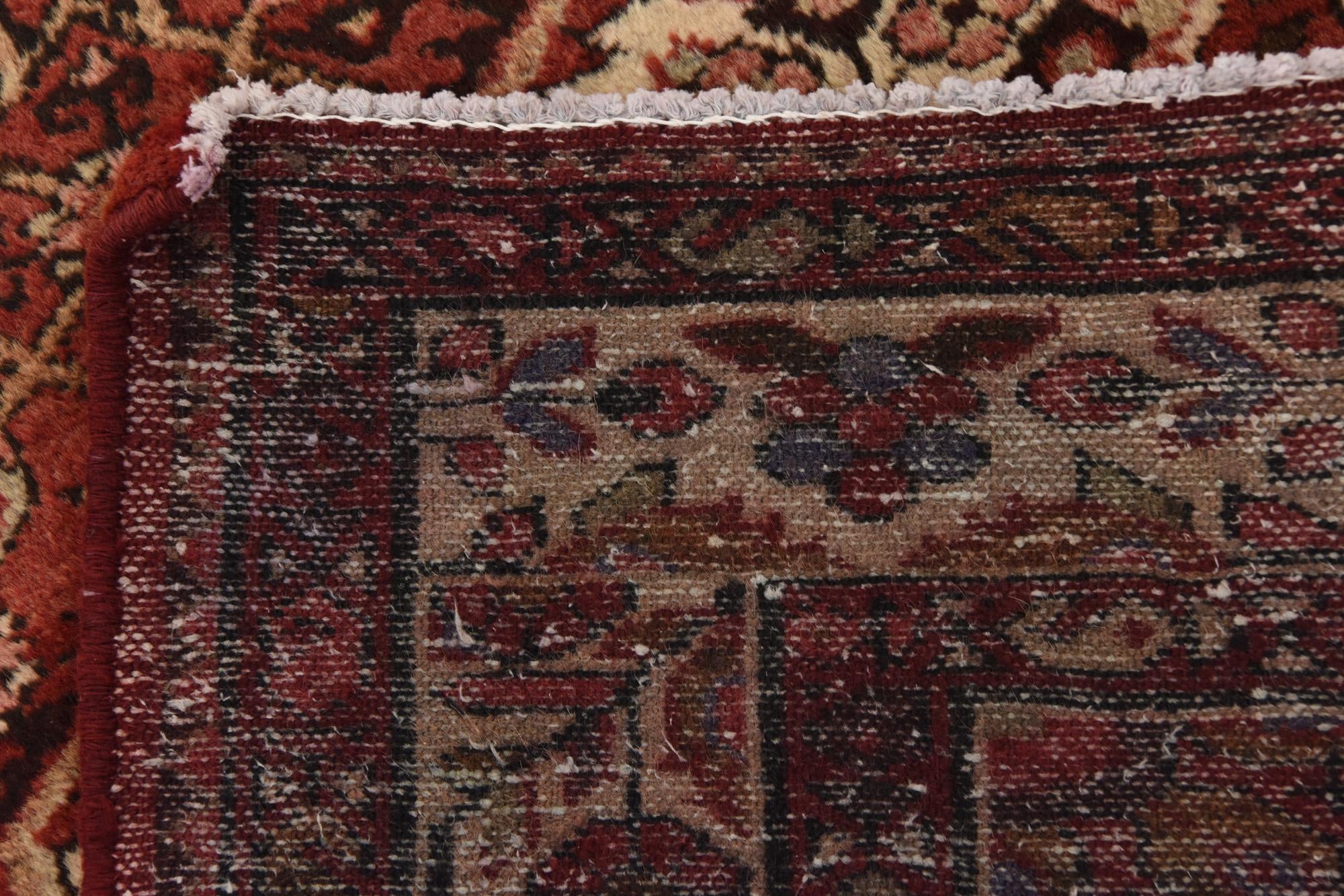 115cm x 315cm Hand Knotted Hossainabad Persian Wool Runner Rug