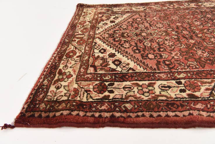 Detail image of 115cm x 315cm anudado a mano Hossainabad Alfombra Persa Lana Pasillera