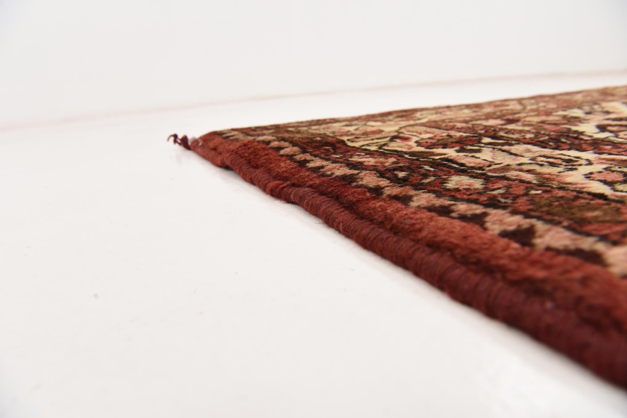 115cm x 315cm Hand Knotted Hossainabad Persian Wool Runner Rug