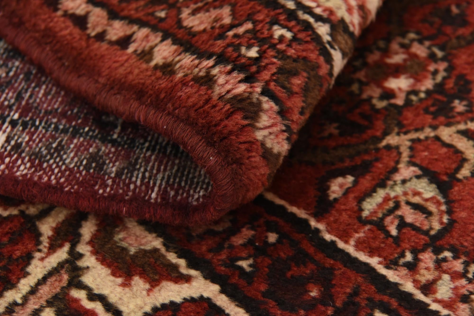 115cm x 315cm Hand Knotted Hossainabad Persian Wool Runner Rug