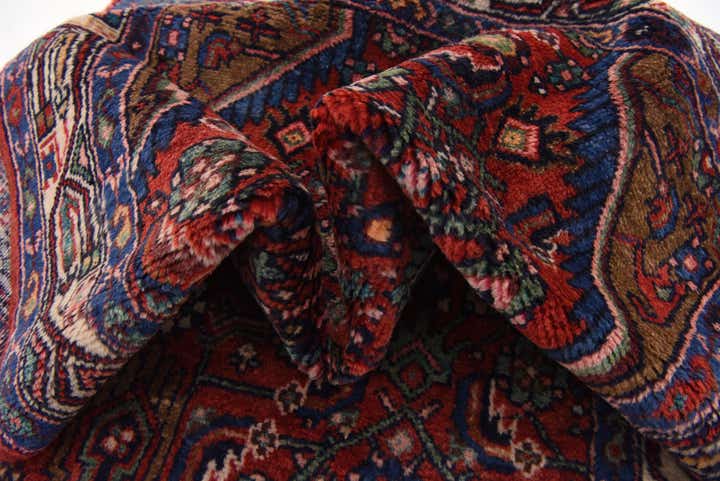 3' 6 x 10' 7 Hand Knotted Hossainabad Persian Wool Runner Rug