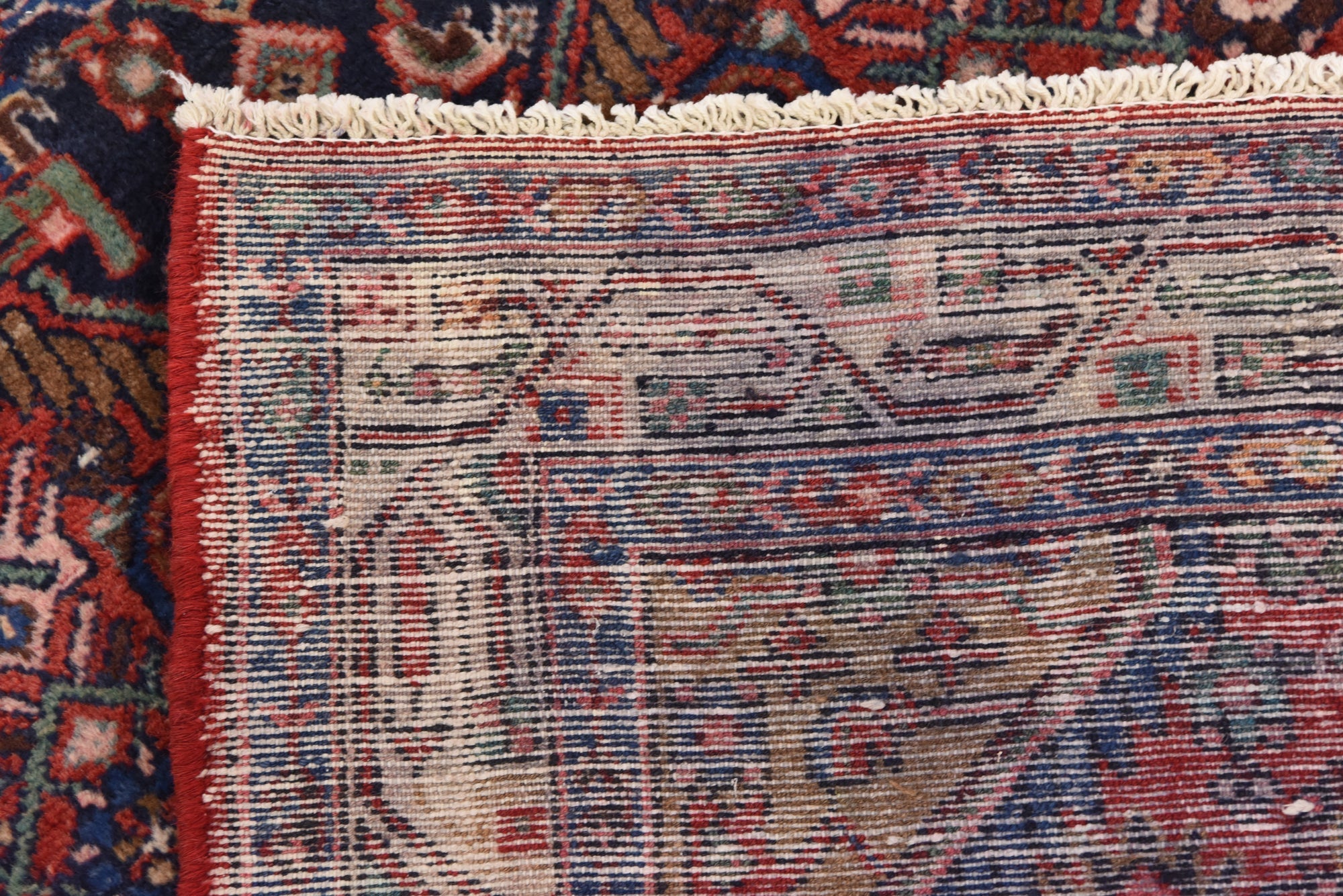 3' 6 x 10' 7 Hand Knotted Hossainabad Persian Wool Runner Rug