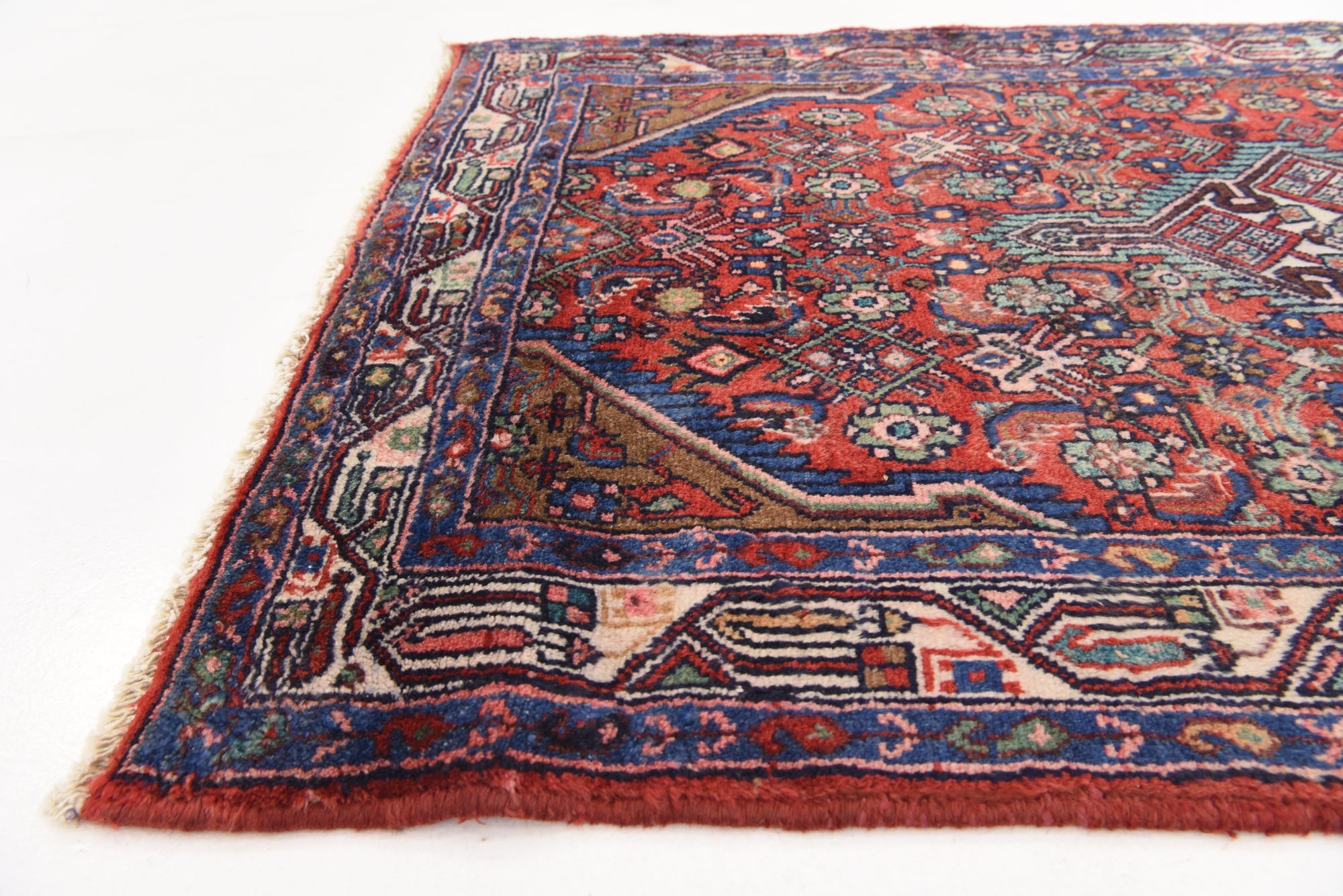 3' 6 x 10' 7 Hand Knotted Hossainabad Persian Wool Runner Rug