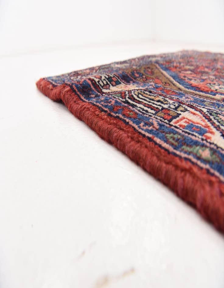 Detail image of 3' 6 x 10' 7  Hand Knotted Hossainabad Persian Wool Runner Rug