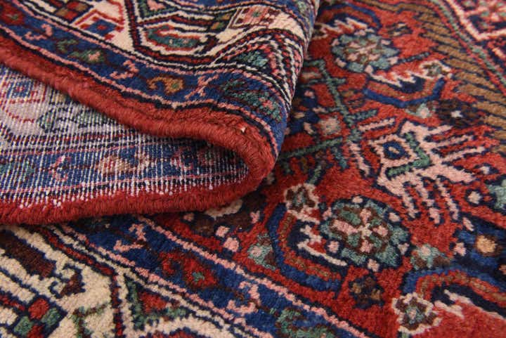 3' 6 x 10' 7 Hand Knotted Hossainabad Persian Wool Runner Rug
