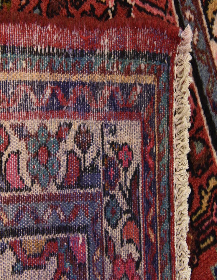 Detail image of 3' 7 x 9' 8  Hand Knotted Hossainabad Persian Wool Runner Rug