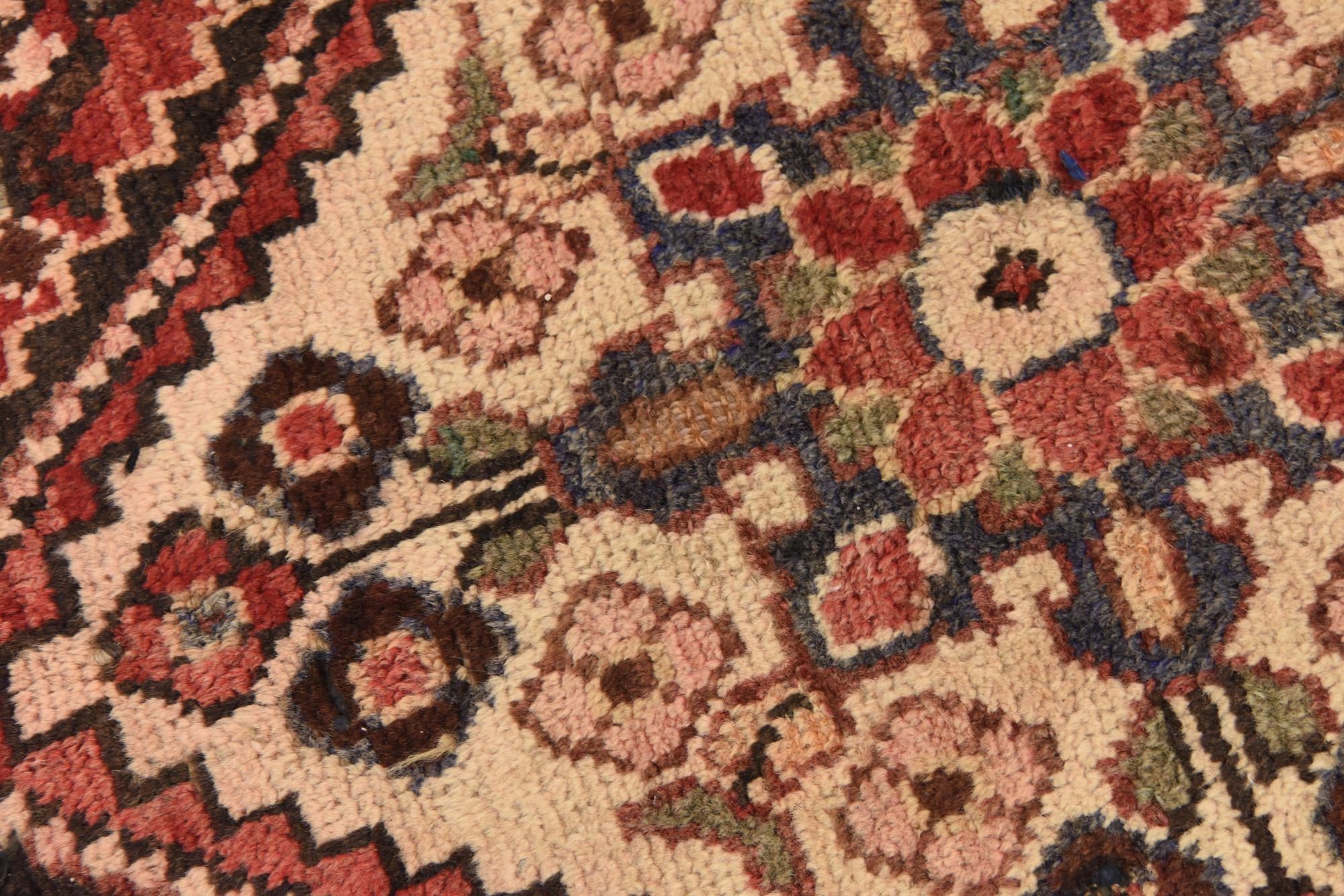 110cm x 295cm anudado a mano Hossainabad Alfombra Persa Lana Pasillera
