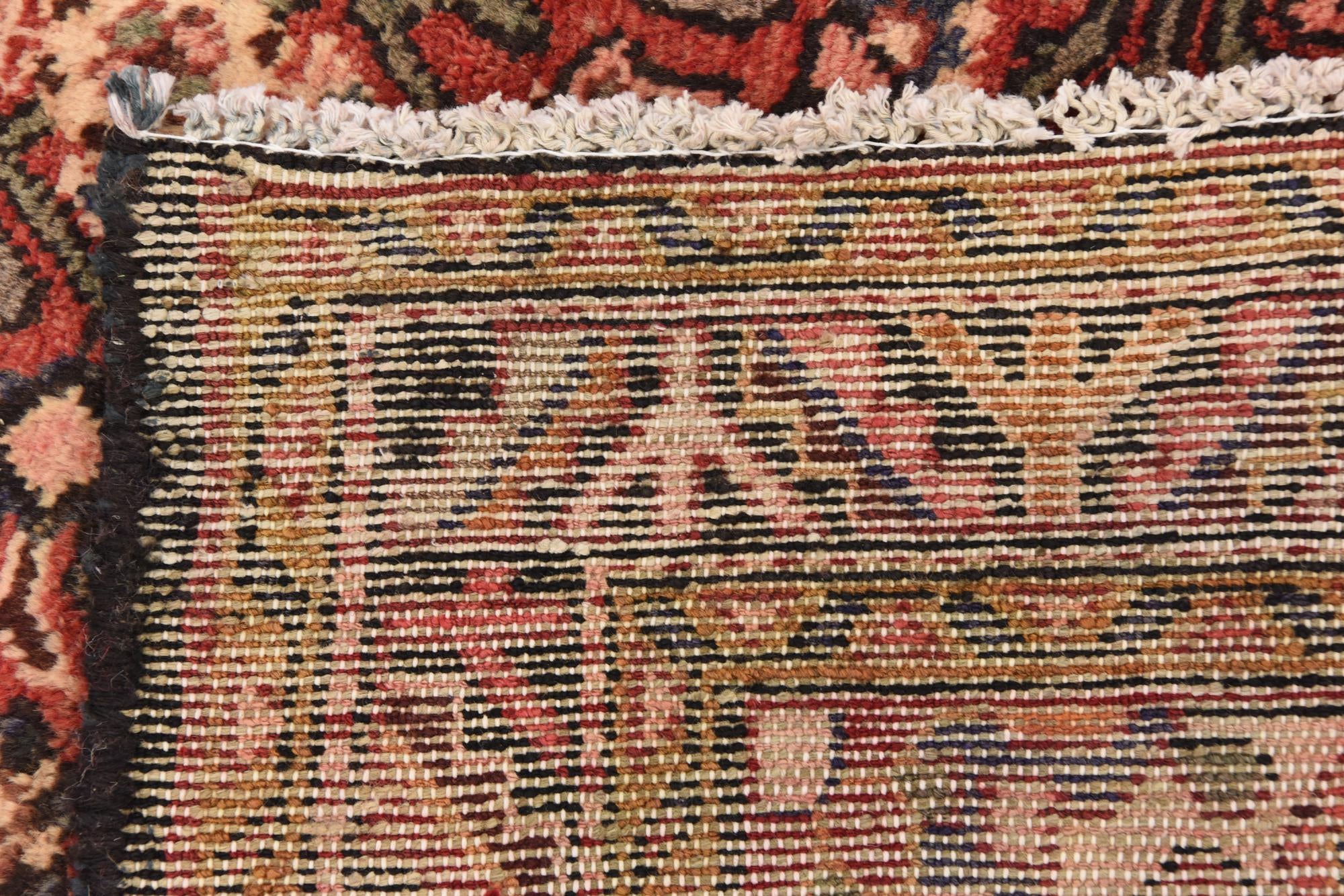 110cm x 295cm anudado a mano Hossainabad Alfombra Persa Lana Pasillera