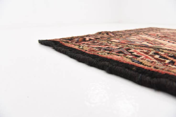 Detail image of 110cm x 295cm anudado a mano Hossainabad Alfombra Persa Lana Pasillera